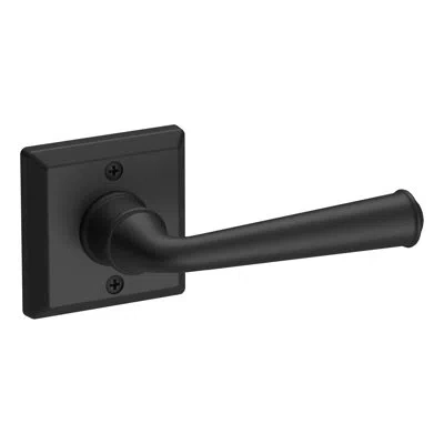 Baldwin Federal Door Lever With Rosette In Satin Black