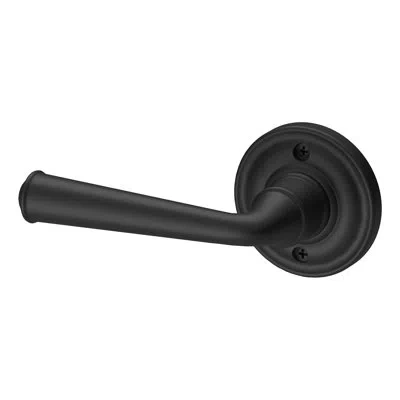 Baldwin Federal Door Lever With Rosette In Satin Black
