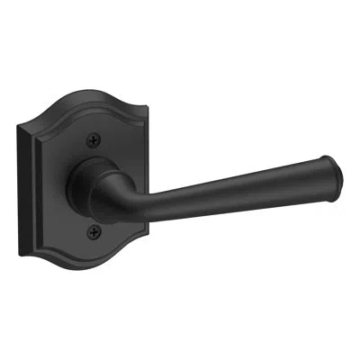 Baldwin Federal Door Lever With Rosette In Satin Black