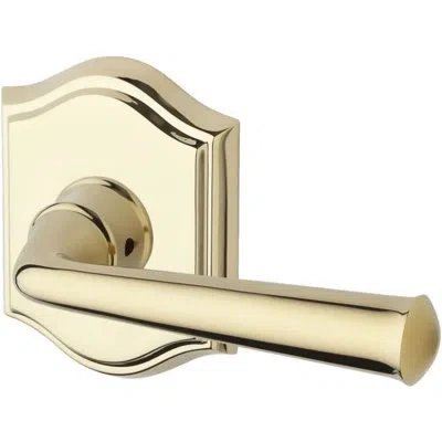 Baldwin Federal Privacy Door Lever With Traditional Arch Rose In Brass
