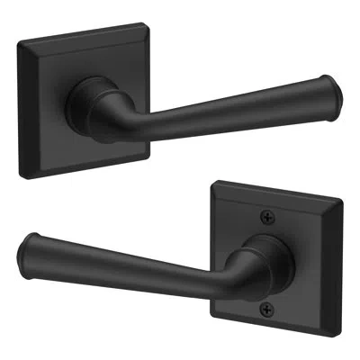 Baldwin Federal Satin Black Passage Door Lever
