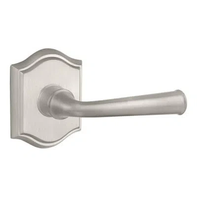 Baldwin Federal Single Dummy Door Lever With Traditional Arch Rose In Satin Nickel