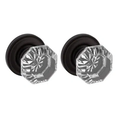 Baldwin Filmore Passage Door Knob With 5048 Rose In Oil Rubbed Bronze