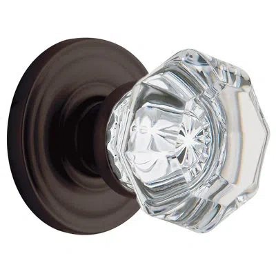 Baldwin Filmore Privacy Door Knob With 5048 Rose In Oil Rubbed Bronze