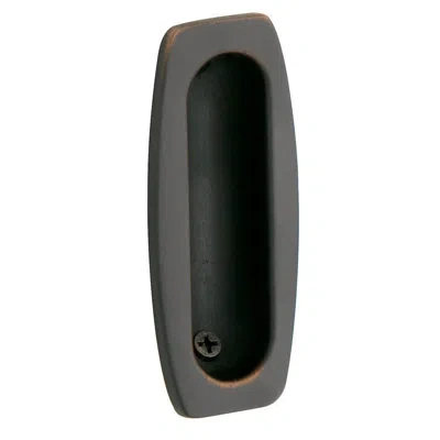 Baldwin Flush Pull In Satin Brass And Black