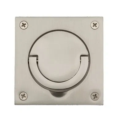 Baldwin Flush Ring Pull In Polished Chrome