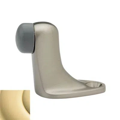 Baldwin Gooseneck Bumper Floor Mount Stop In Lifetime Brass