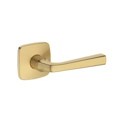 Baldwin Kingvale Full Dummy Lever With Soft Square Rose In Satin Brass