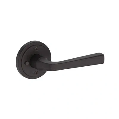 Baldwin Kingvale Privacy Lever With Stepped Round Rose In Venetian Bronze
