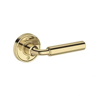 Baldwin La Conner Full Dummy Lever With Recessed Round Rose In Non-lacqered Brass