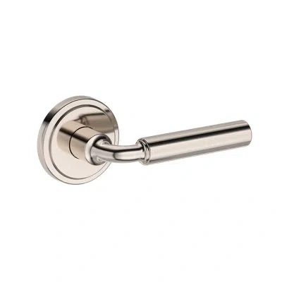 Baldwin La Conner Full Dummy Lever With Stepped Round Rose In Polished Nickel