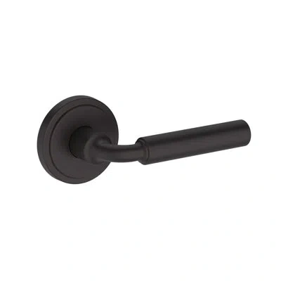Baldwin La Conner Passage Lever With Stepped Round Rose In Venetian Bronze