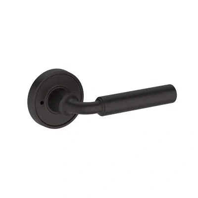 Baldwin La Conner Privacy Lever With Recessed Round Rose In Venetian Bronze