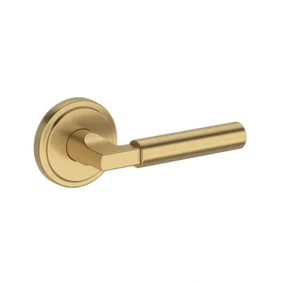 Baldwin Lake Forest Full Dummy Lever With Stepped Round Rose In Satin Nickel