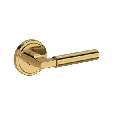 Baldwin Lake Forest Passage Lever With Stepped Round Rose In Polished Brass
