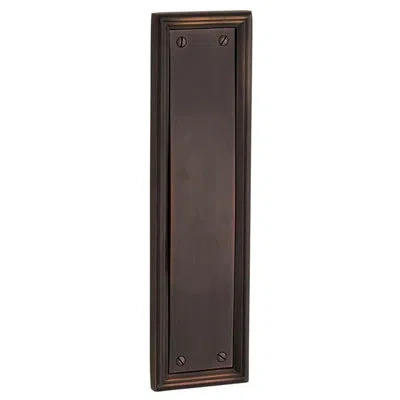 Baldwin Nashville Push Plate In Lifetime Polished Brass