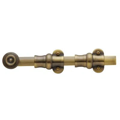 Baldwin Ornamental Surface Bolt In Vintage Brass