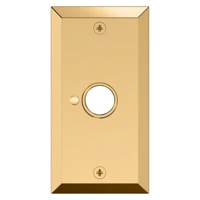 Baldwin R056 Beveled Rectangular Rose Privacy In Gold;non-lacquered Brass