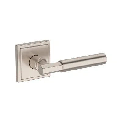 Baldwin Riddling Half Dummy Lever With Stepped Square Rose In Polished Nickel