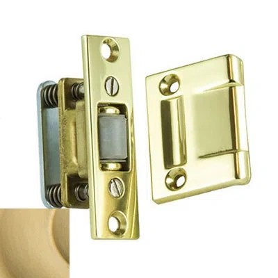 Baldwin Roller Latch With Full Lip Strike In Satin Brass