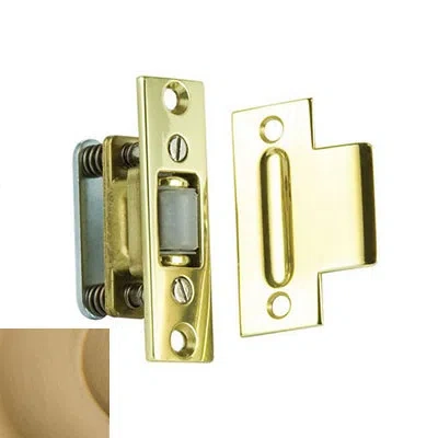 Baldwin Roller Latch With T Strike In Vintage Brass