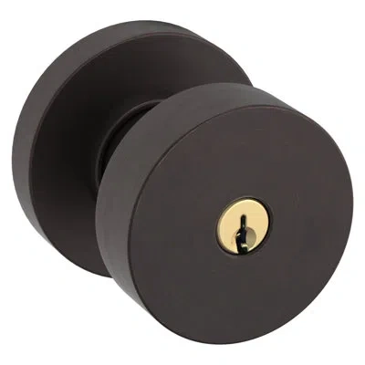 Baldwin Rose Emergency Egress Keyed Entry In Vintage Brass