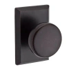 Baldwin Rustic Passage Door Knob With Rustic Rectangular Rose In Dark Bronze