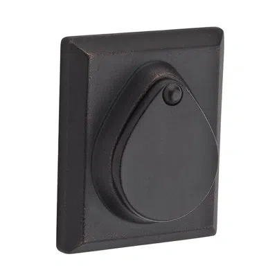 Baldwin Rustic Square Double Cylinder Deadbolt With Smartkey In Dark Bronze