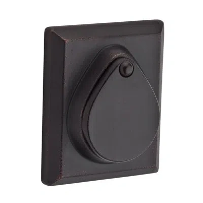 Baldwin Rustic Square Single Cylinder Deadbolt With Smartkey In Dark Bronze