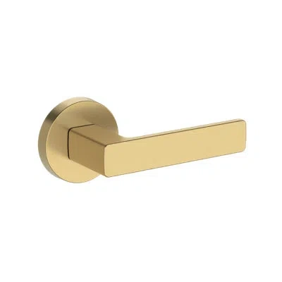 Baldwin Sharpewood Full Dummy Lever With Contemporary Round Rose In Satin Brass