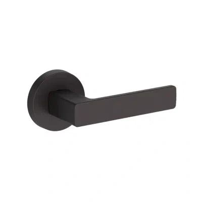 Baldwin Sharpewood Half Dummy Lever With Contemporary Round Rose In Lifetime (pvd) In Venetian Bronze