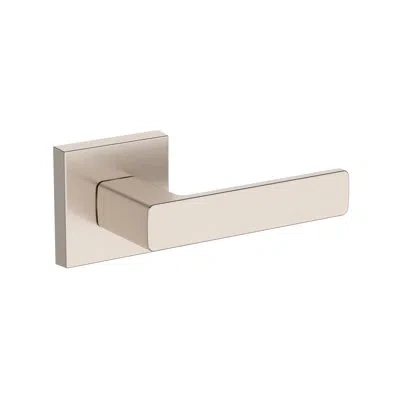 Baldwin Sharpewood Half Dummy Lever With Contemporary Square Rose In Satin Nickel