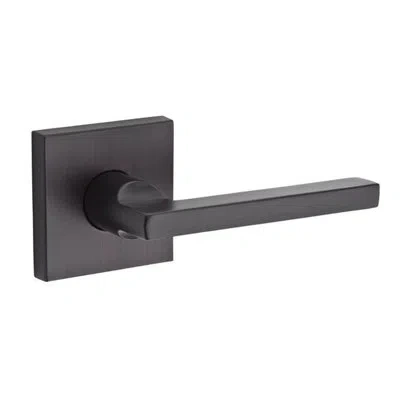 Baldwin Single Dummy Door Lever With Contemporary Square Rose In Venetian Bronze