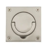 Baldwin Spindle Solid Ring Pull Plate In Unlacquered Brass