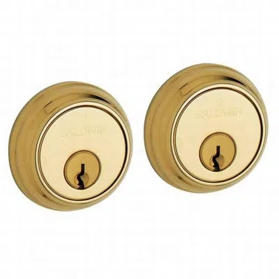 Baldwin Traditional Double Cylinder In Lifetime (pvd) Polished Brass