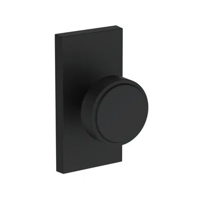 Baldwin Vashon Half Dummy Knob With Contemporary 5in Rose In Polished Chrome