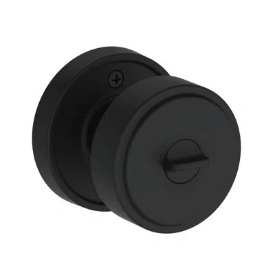 Baldwin Vashon Keyed Entry Knob With Recessed Round Rose In Matte Black