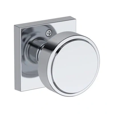 Baldwin Vashon Passage Knob With Contemporary Square Rose In Satin Nickel
