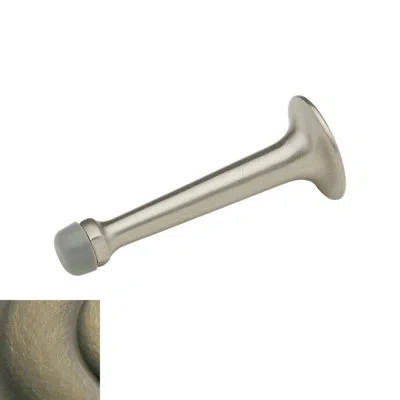 Baldwin Wall Bumper Brass Baseboard Stop In Satin Brass,black