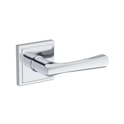 Baldwin Wyndcliff Full Dummy Lever With Stepped Square Rose In Lifetime (pvd) In Polished Chrome