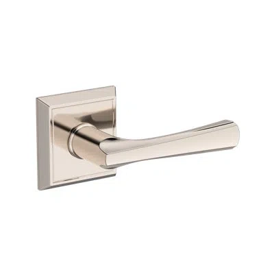 Baldwin Wyndcliff Half Dummy Lever With Chamfered Square Rose In Polished Nickel