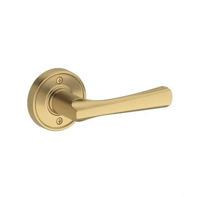 Baldwin Wyndcliff Passage Lever With Recessed Round Rose In Satin Brass