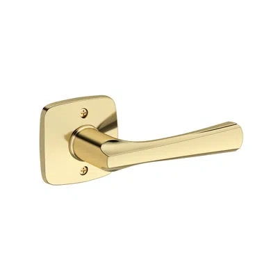 Baldwin Wyndcliff Passage Lever With Soft Square Rose In Unlacquered Brass