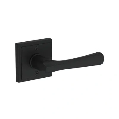 Baldwin Wyndcliff Passage Lever With Stepped Square Rose In Matte Black