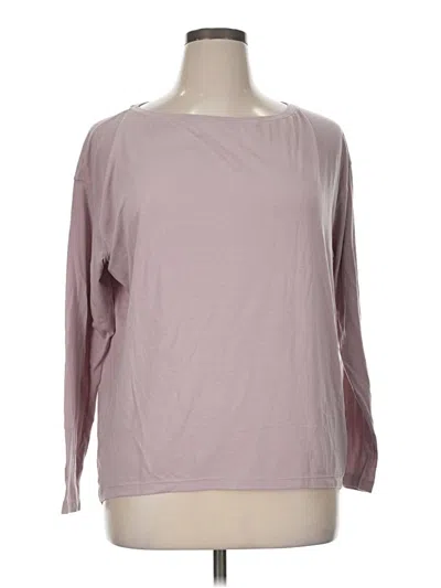 Pre-owned Baleaf Sports Long Sleeve Top Pink Boatneck Tops