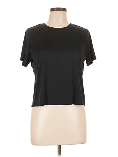 Pre-owned Baleaf Sports Short Sleeve Top Black Mock Neckline Tops