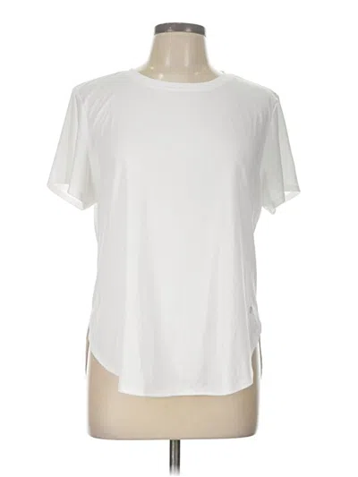 Pre-owned Baleaf Sports Short Sleeve Top White Crew Neck Tops