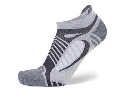 Balega Ultralight No Show Crew Cut Socks Shoes Grey/white: Xl (us Men's Shoe 12-14 - Women's Shoe 13.5-15.5 In Gray