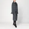Balenciaga Vintage Checked Wool One Layer Raglan Coat Clothing In Gray
