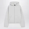 Balenciaga Back Regular Fit Zip Hoodie In White